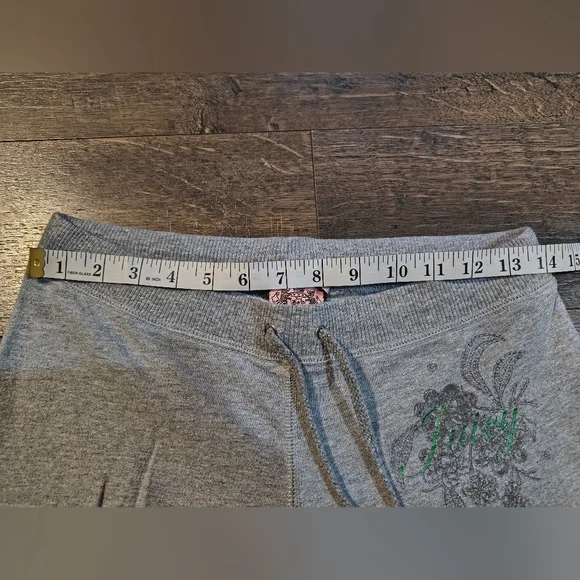 Juicy Couture Women's Junior Heather Gray Sweatpants Small Petite - Picture 4 of 7
